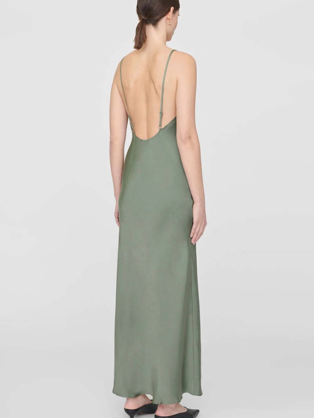 ANINE BING CHLOE SILK DRESS - ARTICHOKE - Picture 3 of 6